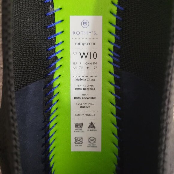 Rothy's The Flats Women's US 10 Black Solid Round Toe Slip On Ballet Shoes - Picture 7 of 9